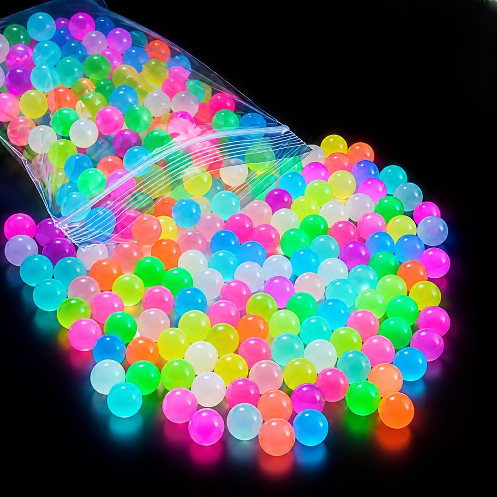 Silipull 500 Pack 8mm Plastic Slingshot Ammo, Luminous Target Balls