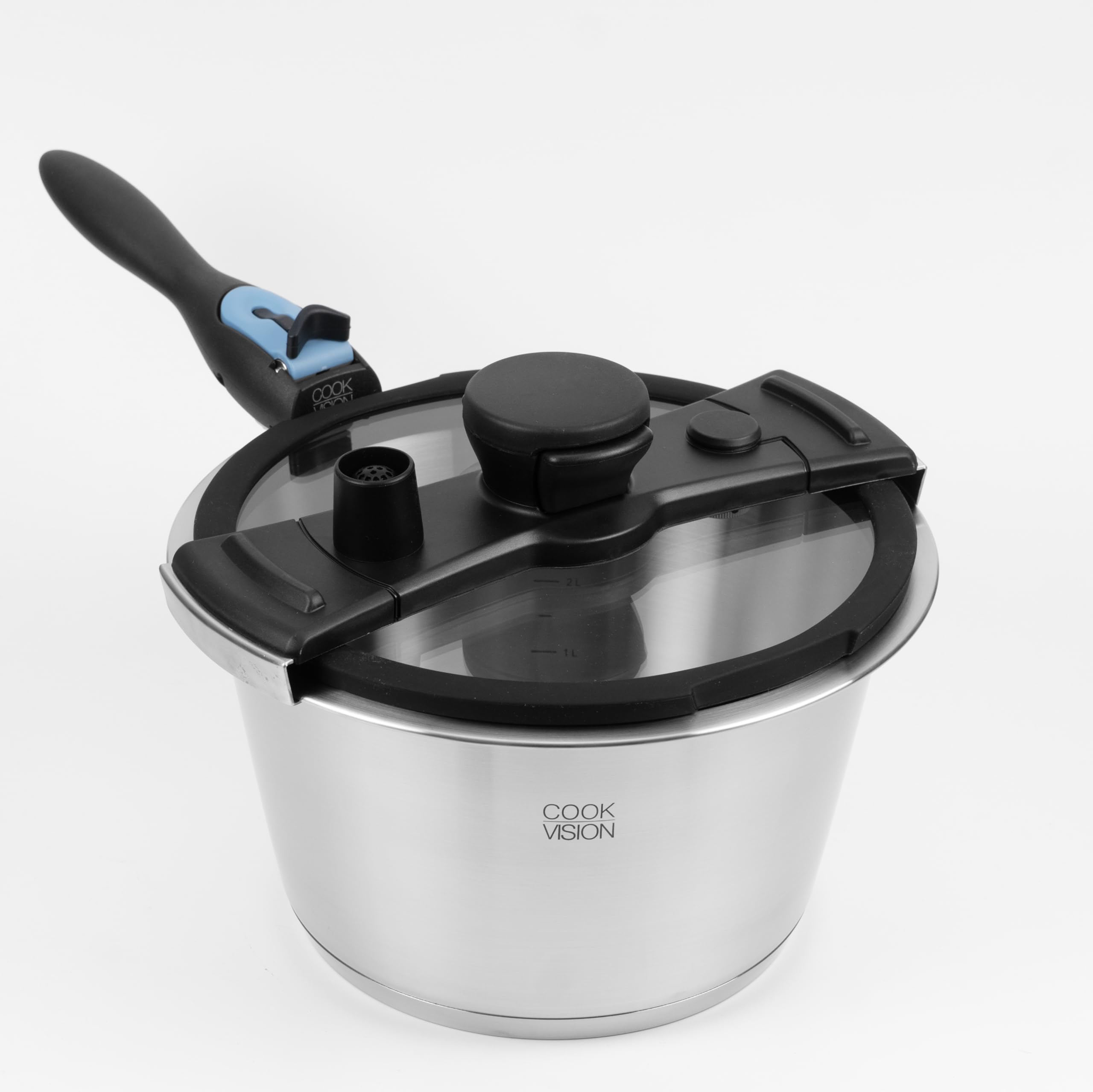 VITESSE Dampfgar-Deckel, Einhand-Verschlussmechanismus, passend für nesto Topf Ø 24 cm