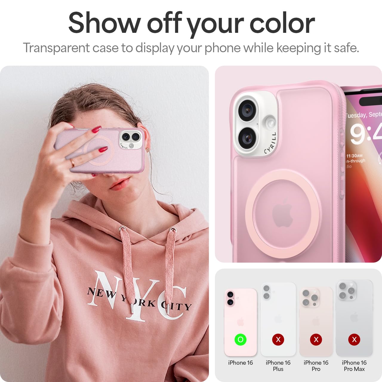 CYRILL by Spigen UltraSheer Mag Case Compatible with iPhone 16