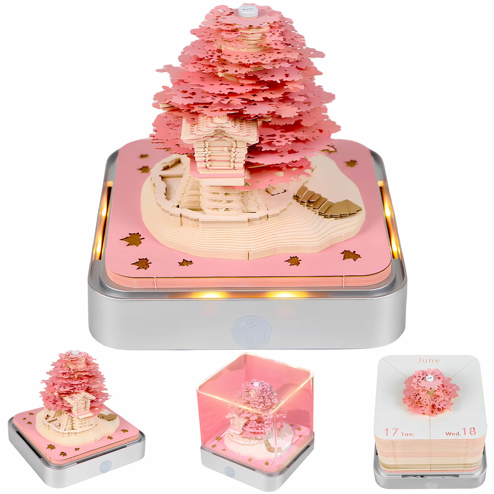 Make Every Day Artistic - Discover the Beauty of 3D Notepad Artopad Carving and 2024 Calendar Sakura Tree-image-30