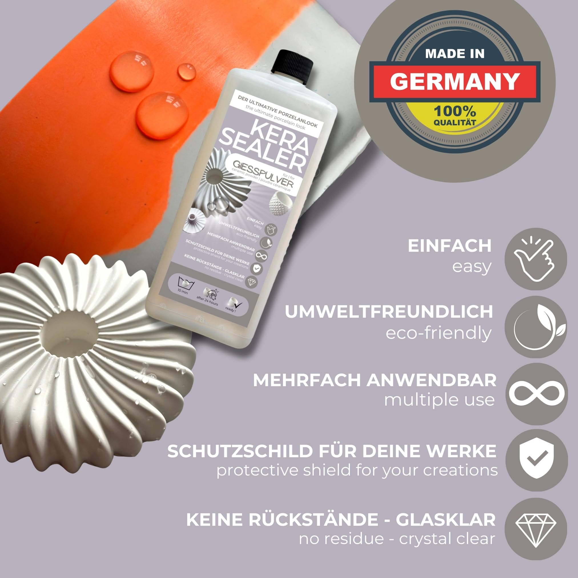 Kerasealer – 1000 ml – Sigillante ecologico per polvere di colata