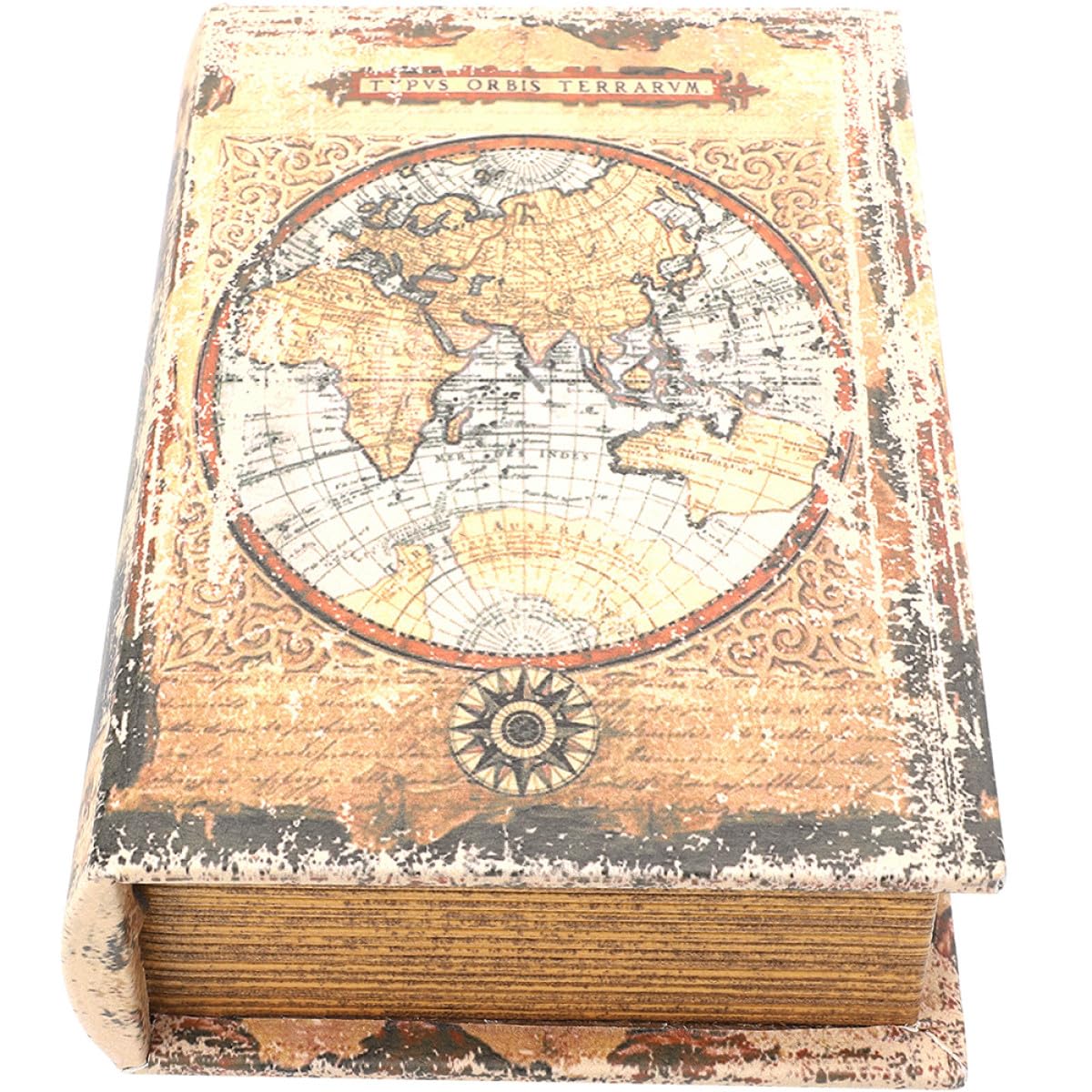 HOMSFOU Forma di Volume Scatola Portaoggetti Vintage Retrò in Legno