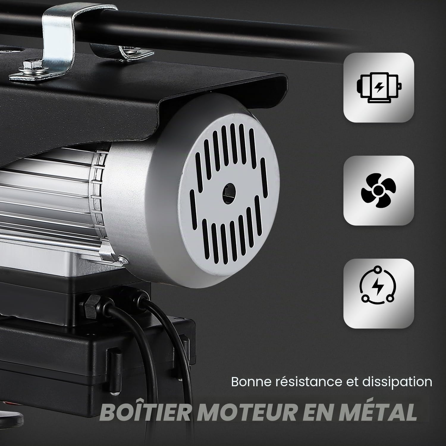 Mxmoonant Palan électrique, 200/400kg, type rapide 10/20m/min, 6/12m | commande sans fil et câblée, 1600W