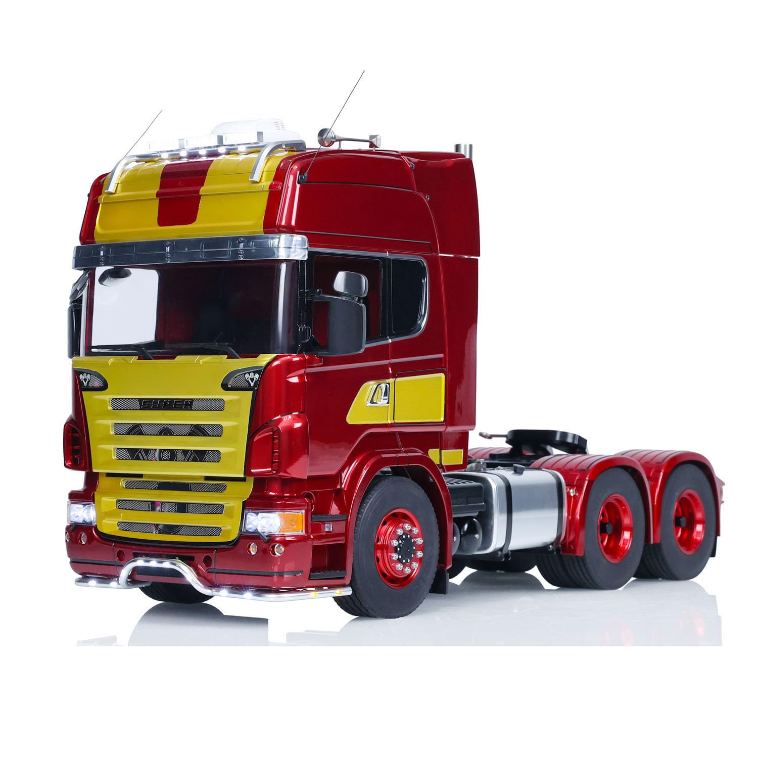 1 14 6x6 RC Tractor Truck Metal Chassis Remote Control Cars Lights Sounds Smoking Unit Motor Servo ESC