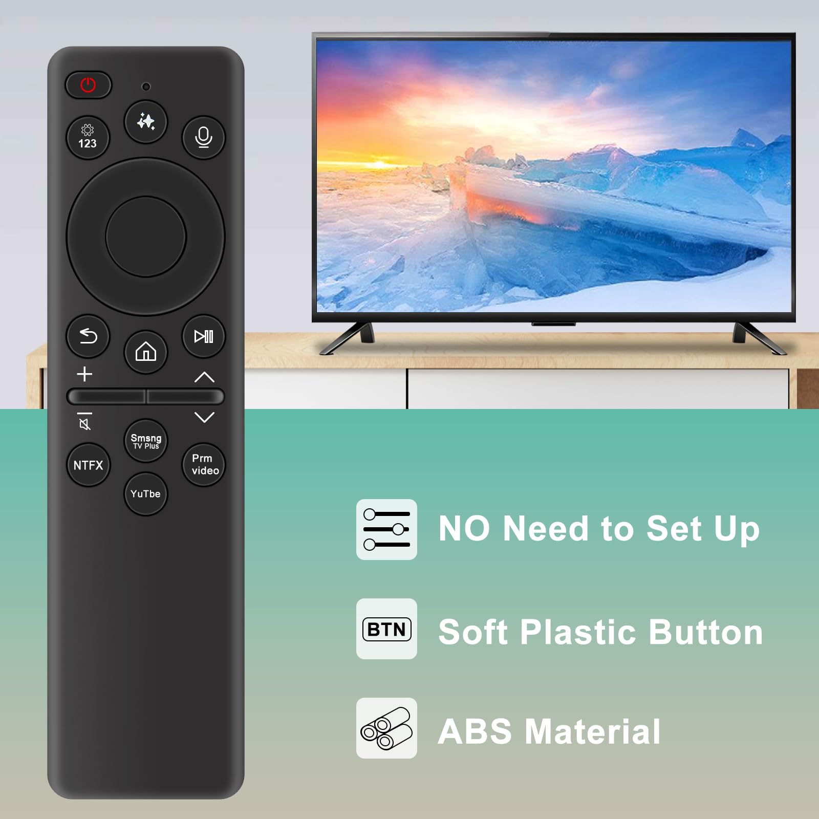 ALLIMITY BN59-01480A Télécommande vocale de rechange pour Samsung BN59-01480L Neo QLED 8K, QLED TV QN43QN90FAFXZA, QN48S90FAFXZA, QN50Q7FAAFXZA, QN50QN90FAFXZA, QN55Q7FAAFXZA, QN59-01480A 55QN70FAFXZA