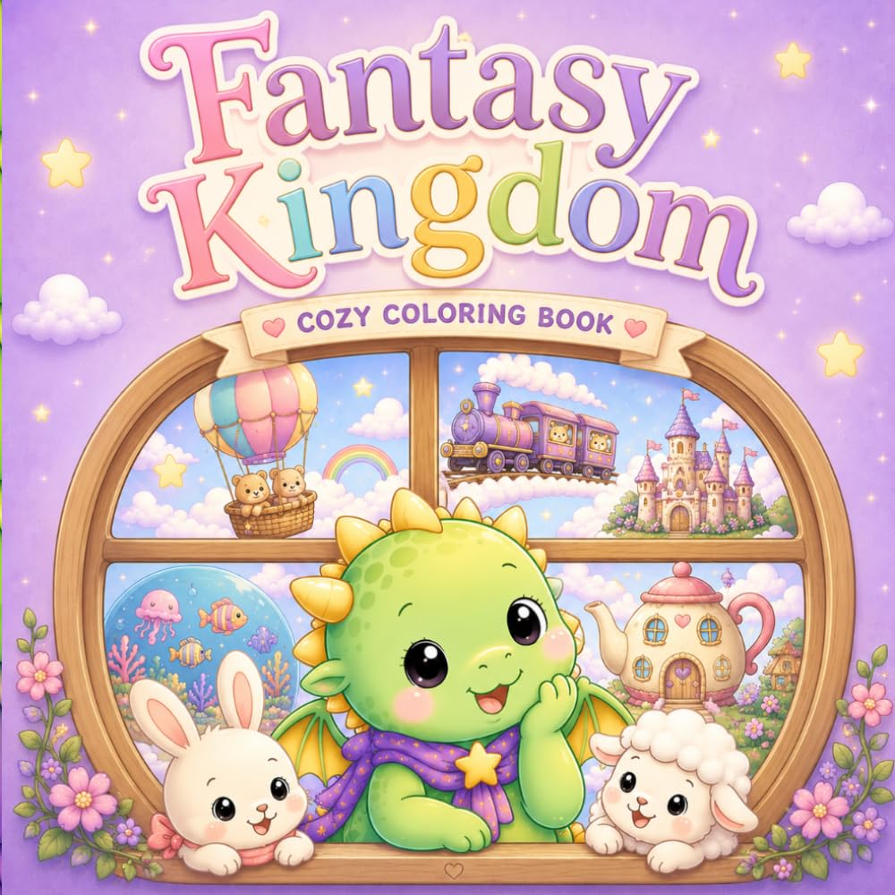 Fantasy Kingdom: Cozy coloring book
