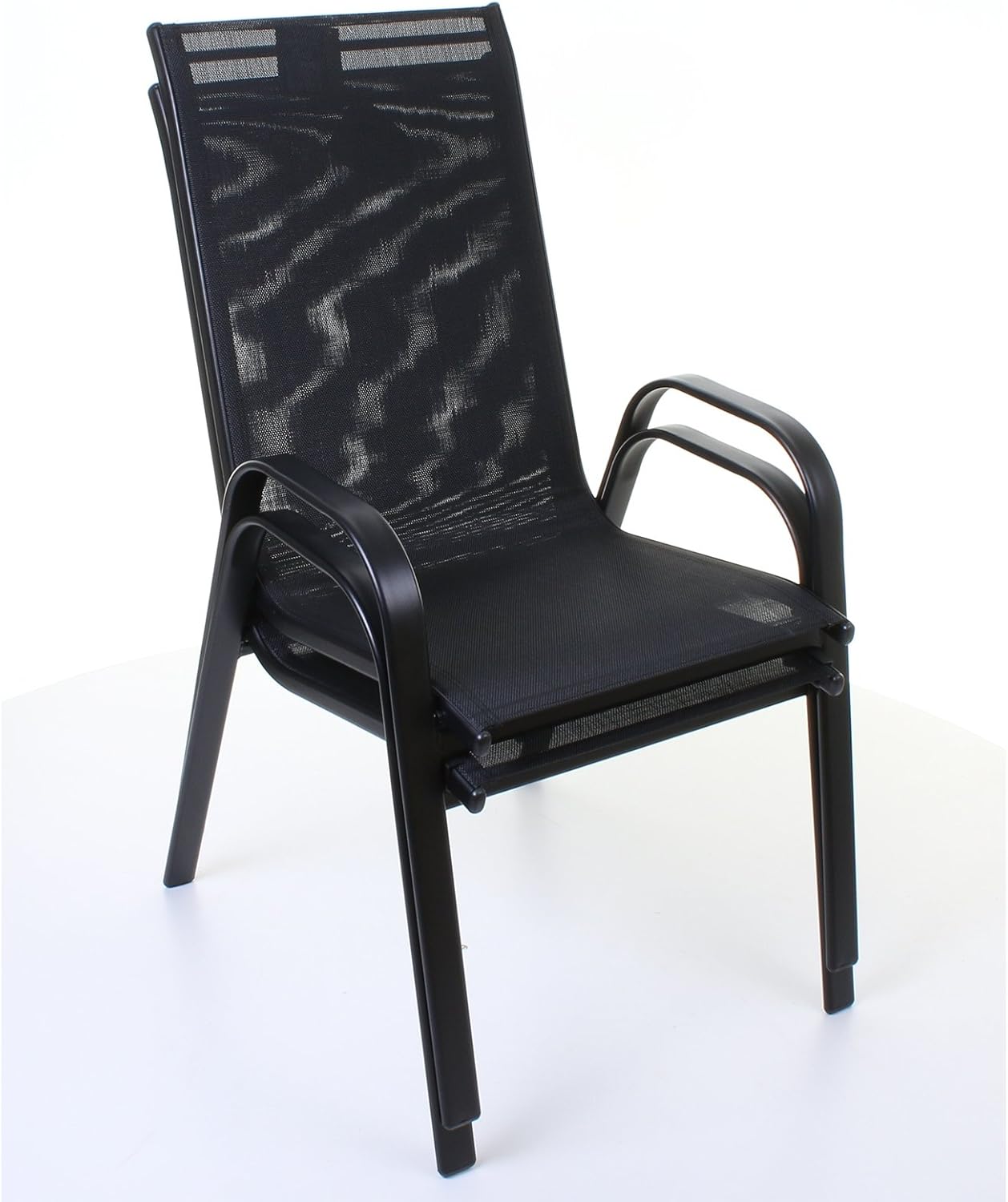 Marko Outdoor Stacking Textoline Chair Black Outdoor Bistro High Back Seating Restaurant Cafe 4 Chairs Marko Outdoor Stacking Textoline Chair Black Outdoor Bistro High Back Seating Restaurant Cafe 4 Chairs