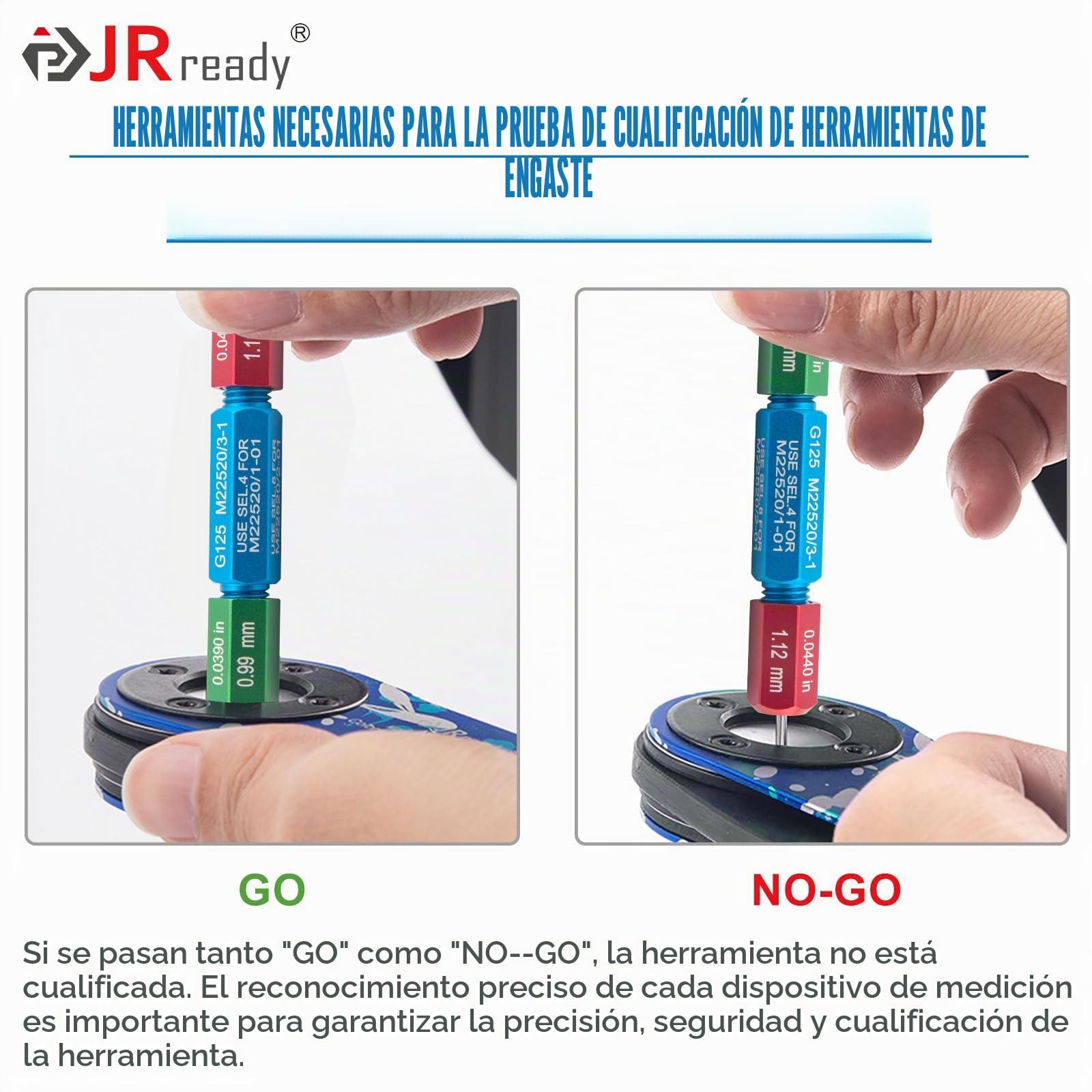 JRready ST2177 Crimpadora NEW-AS2 con 11 Pcs Posicionadores y 6 Pcs Herramientas de Extracción y Calibre G125, Kit de Herramientas de Crimpado para Conectores Miniatura y Subminiatura Mazo de Cables