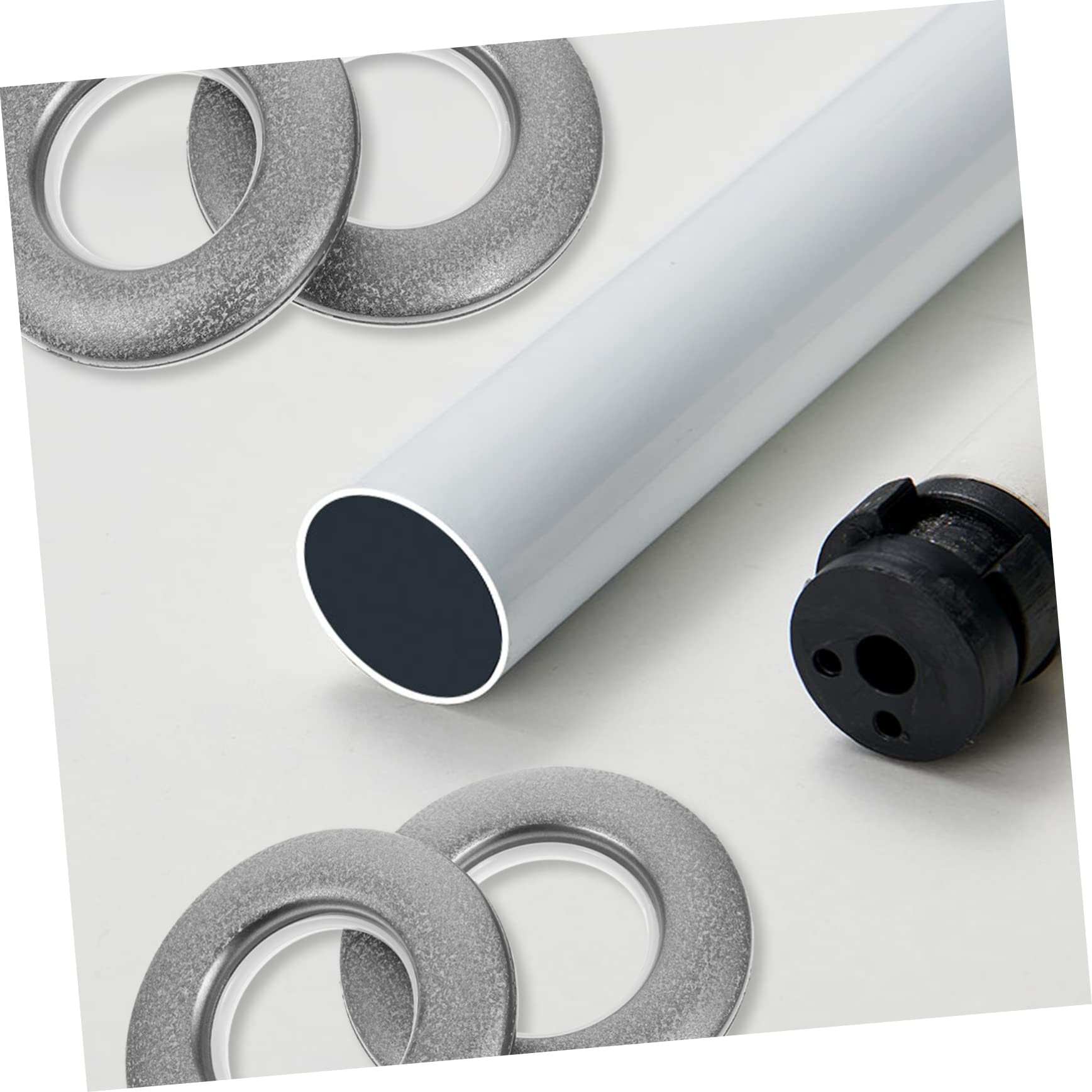Cabilock PP Œillets de Rideaux Autobloquants Faciles à Installer Retirer, Lot de 80, Argenté, pour Portes D’Armoire et Paquet, Accessoire DIY