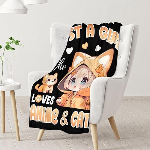 Miniatura 8 de Manta de anime personalizada con nombre para niñas y niños, suave, mullida y acogedora, manta tamaño regazo de 30 x 40 pulgadas, para sofá, oficina,