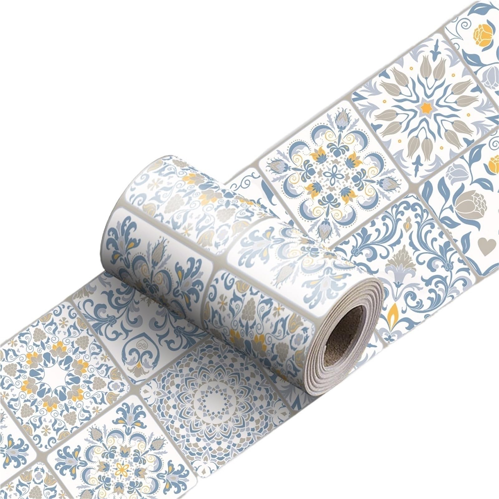 Cenefas Decorativas Adhesivas Azulejos línea de cintura tira decorativa rodapié baño Peel Stick cocina Backsplash pegatina pared cerámica(YX-163,30cmX240cmX1roll)