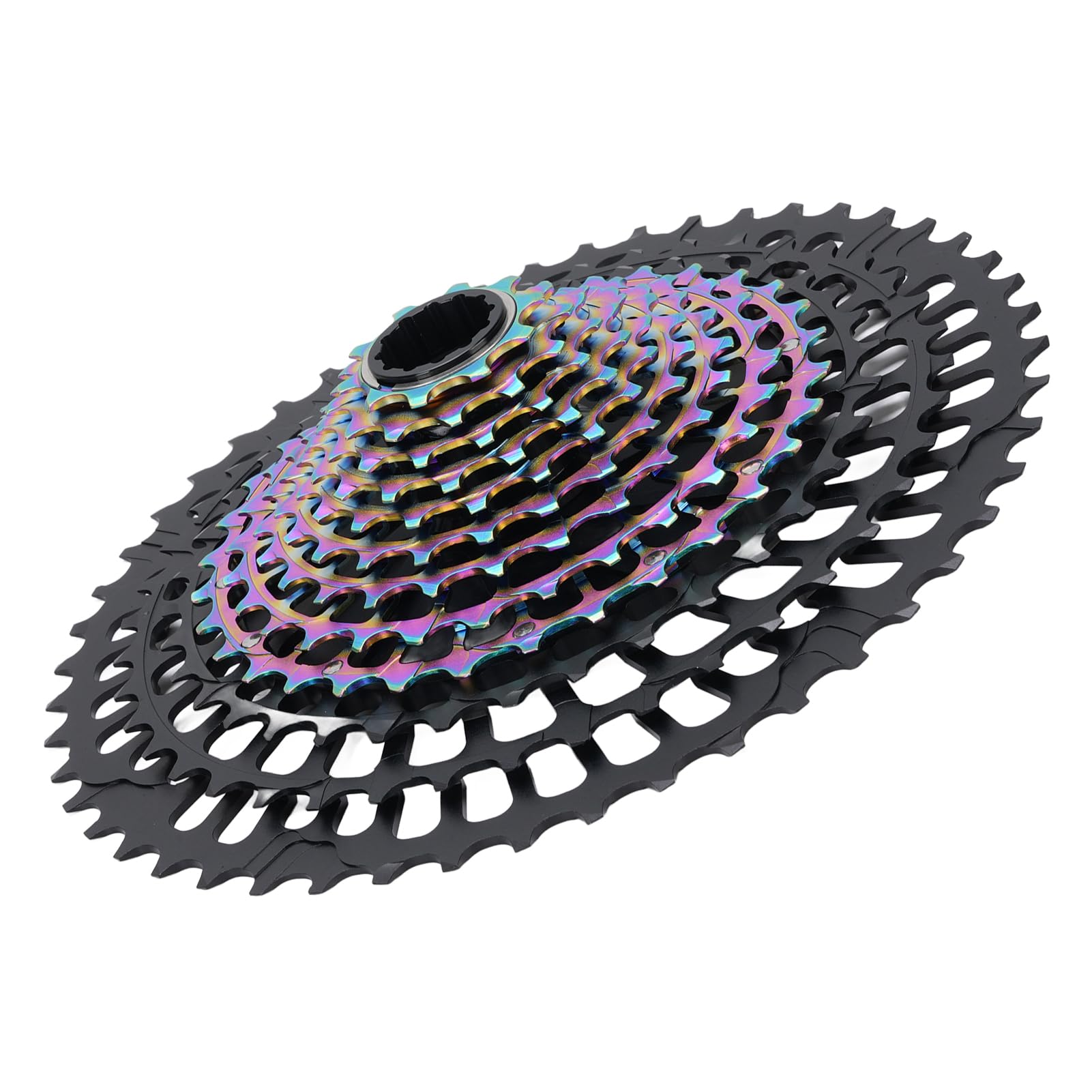 Tbest Cassette de Bicicleta Ultraligero 10 50T 12 Velocidades CNC Hueco Volante de Bicicleta Reemplazo XD Freehub Aplicable Ciclismo