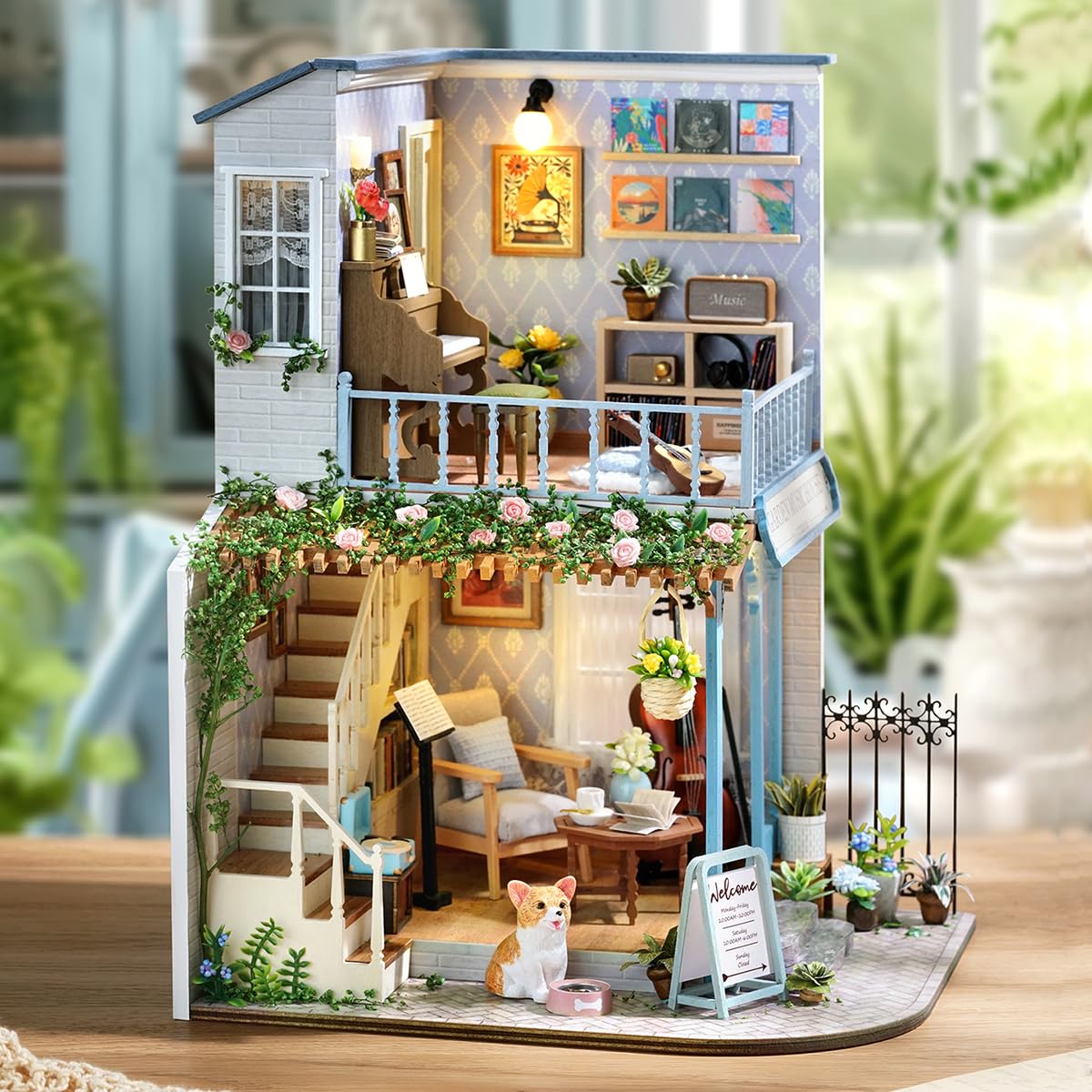 CUTEROOM Miniature House Kits For Adults,Mini Dollhouse Wooden Furniture Kit - Image 3