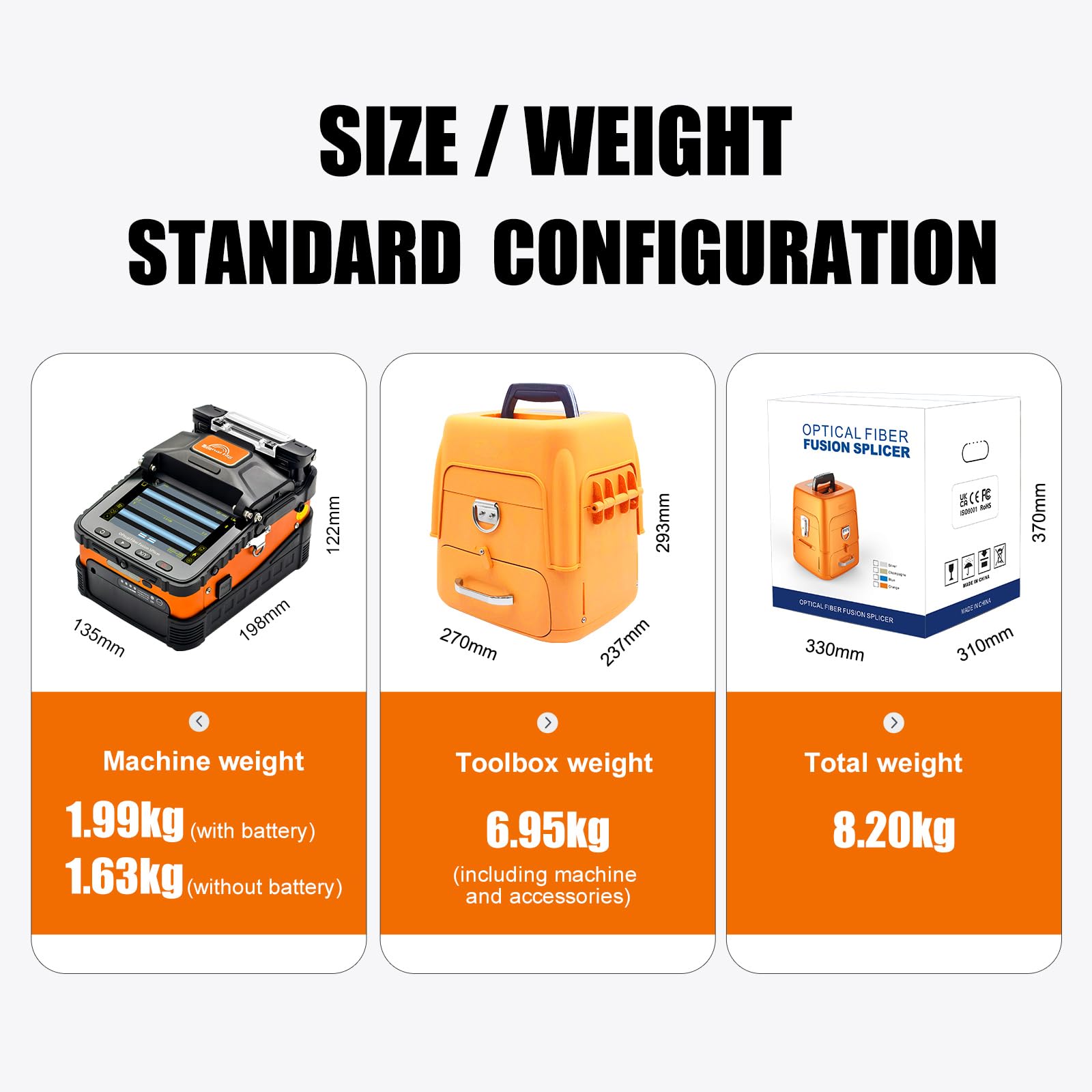Signal fire Glasfaser Spleißgerät AI-6C Automatische intelligente Präzisions-Glasfaser-Fusionsspleissmaschine FTTH mit 8s Spleissung und 18s Heizung
