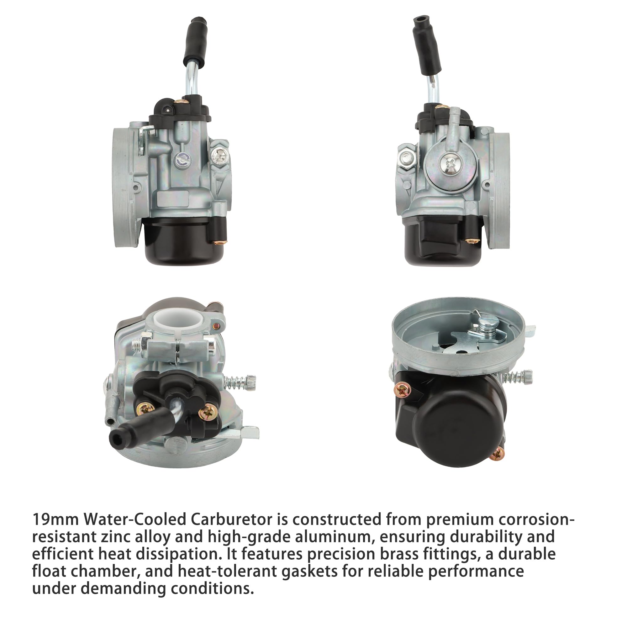 GOOFIT 19mm Carburador Enfriado Por Agua Carb Reemplazar Para 2 Stroke 37cc 49cc 50cc 80cc ATV Quad Mini Pocket Dirt Pit Bike