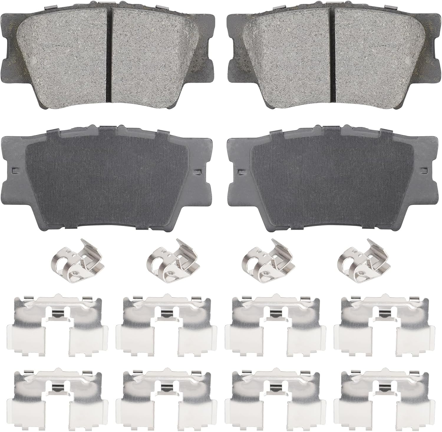 Rear Ceramic Brake Pads Set for Toyota Camry 2007-2023(2020-2021 Only fit FWD), Avalon 2008-2018, Matrix 2009-2013, RAV4 2006-2018, for Lexus 2007-2018 ES350 ES300h ES250h 4PCS