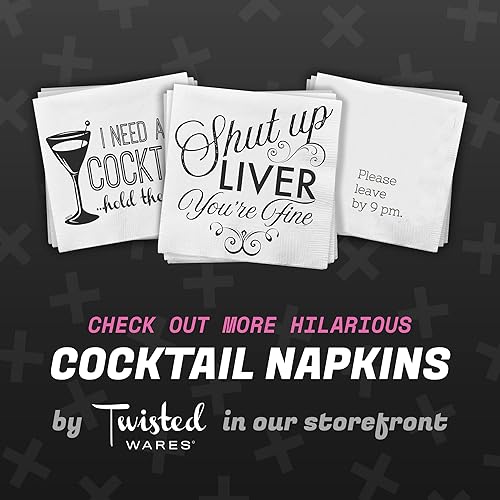 Miniatura 40 de Twisted Wares - Divertidas servilletas de cóctel - Perfectas para cualquier celebración de 5 x 5 pulgadas (paquete de 20) (por favor, mezclar) POR