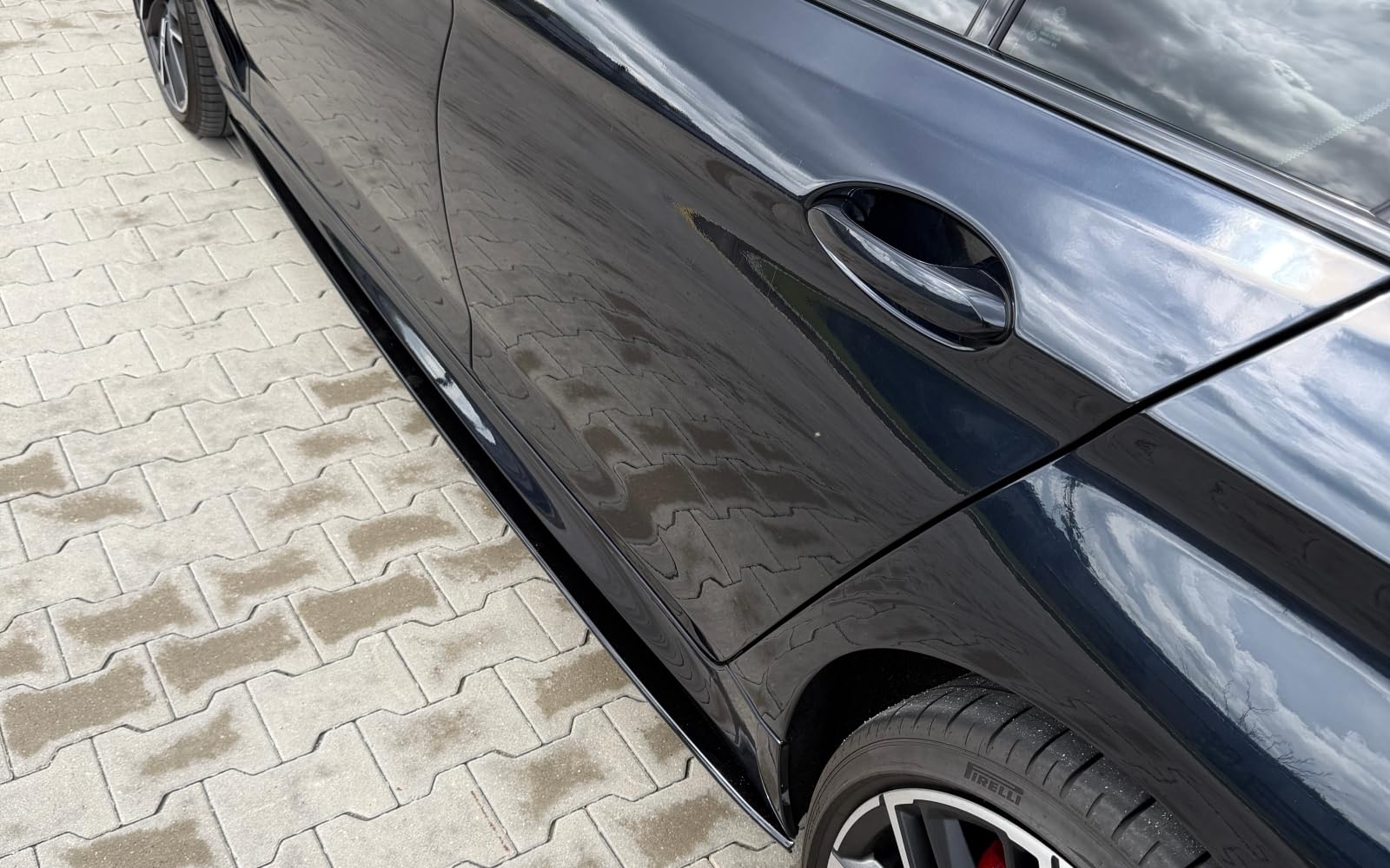 MpTuned Schwarz glänzende Seitenschweller für 5er G30 G31 20017-2024 518i 520i 530i 535i 540i 518d 520d 530d 535d Tuning