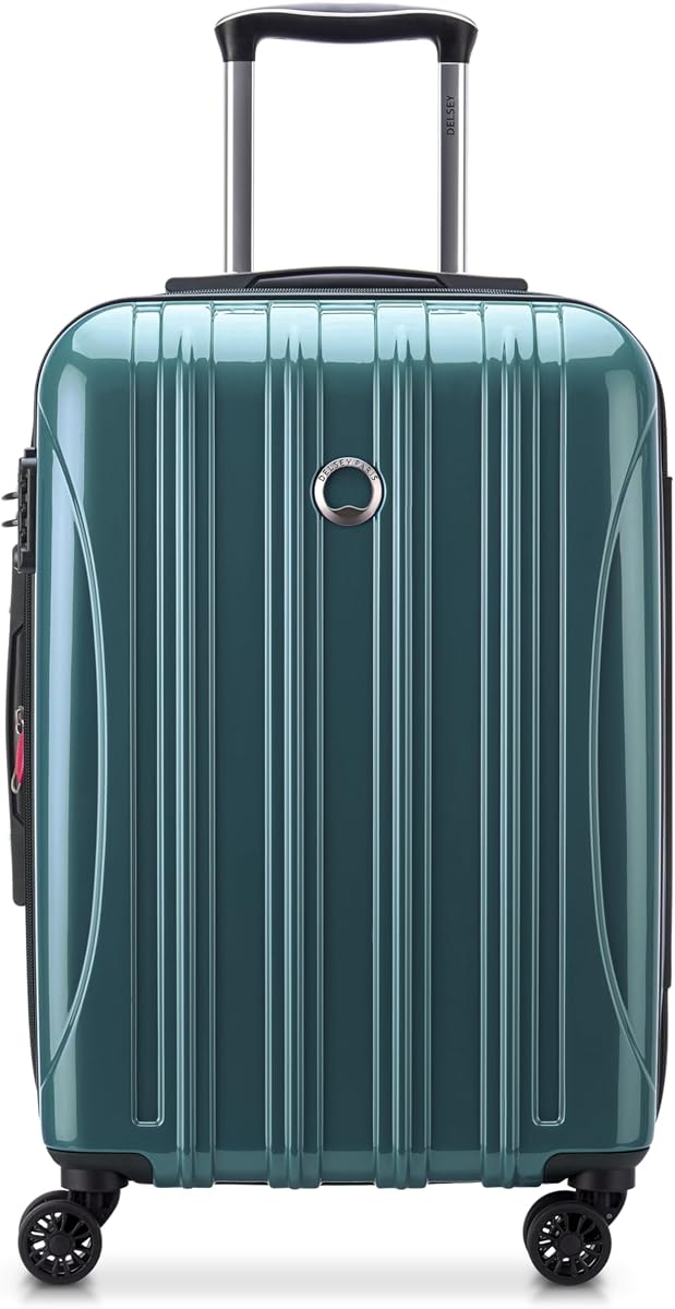 Helium Aero Hardside Expandable Luggage with Spinner Wheels, Metallic Green, Carry-On Plus 21 Inch