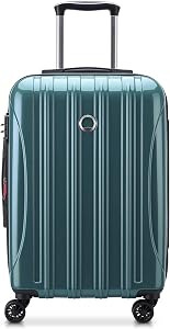DELSEY Paris Helium Aero Hardside Expandable Luggage with Spinner Wheels, Metallic Green, Carry-On 21 Inch, Helium Aero Hardside Expandable Luggage with Spinner Wheels