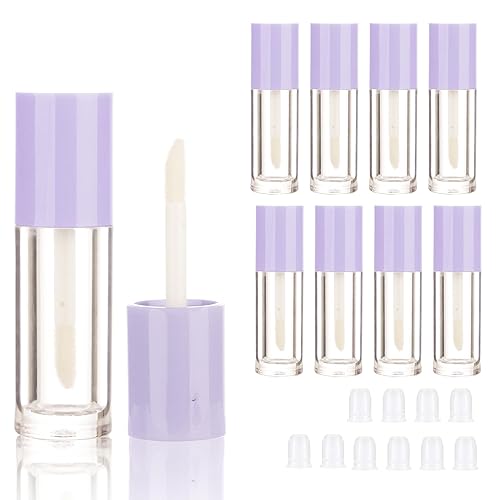 Miniatura 10 de COSIDEA 40 tubos de brillo de labios blancos vacíos de 0.1 fl oz 0.08 oz tubo de brillo de labios con aplicador de varita para botellas de tinte de