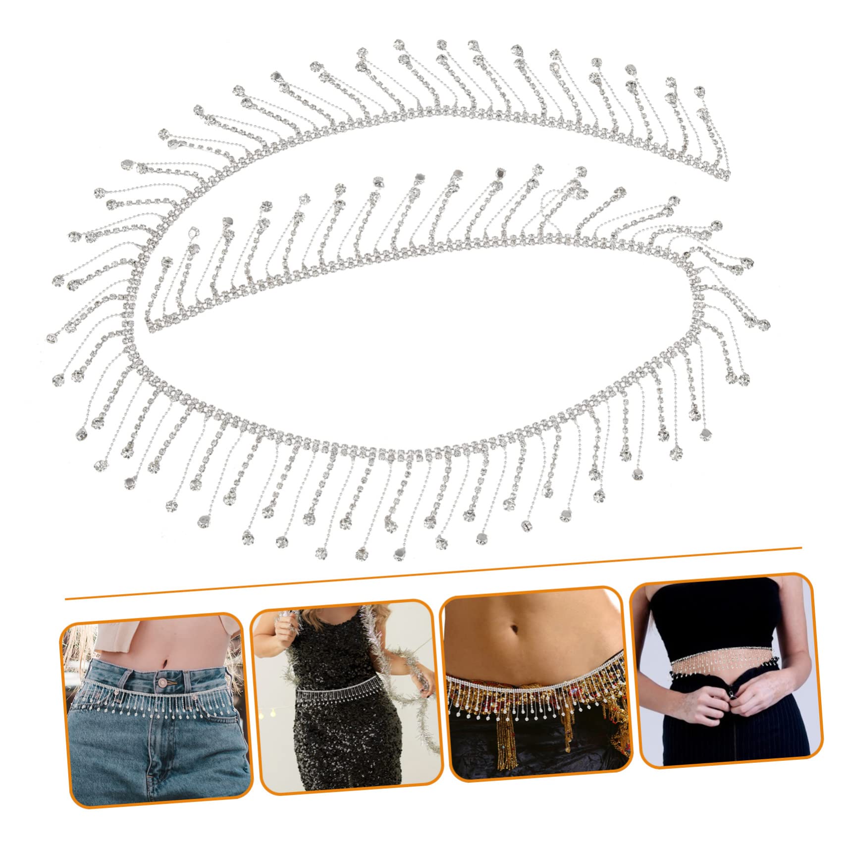 3 Stück Strass-quastenkette Quastenfransen Für Modische Dekoration Für Kleidung Und Zuhause