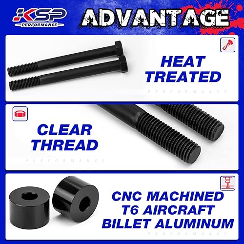 Miniatura 3 de Diff Drop para Tundra 07-22 4WD, KSP CNC mecanizado T6 Aircraft Billet Kit de caída diferencial de aluminio con espaciador de caída de placa