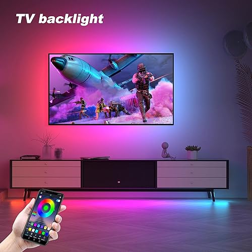 Miniatura 6 de LED Strip Lights 6 Pre-Cut Led Light Strip with Remote & APP Dimmable,RGB Color Changing led Lights Strip for tv Backlight, Bedroom,