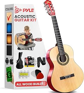 Pyle-Pro PGAKT30 guitarra acústica de 30 pulgadas, para principiantes, con funda de transporte y accesorios