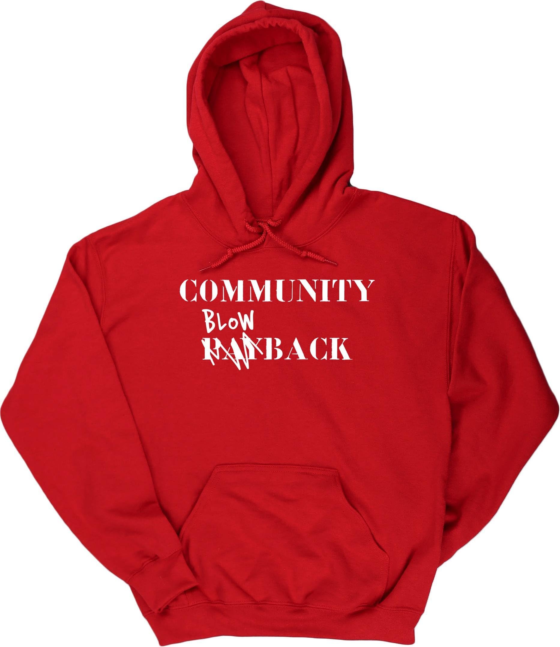 Hippowarehouse Community Blowback Unisex Hoodie Hooded top (Specific Size Guide in Description)