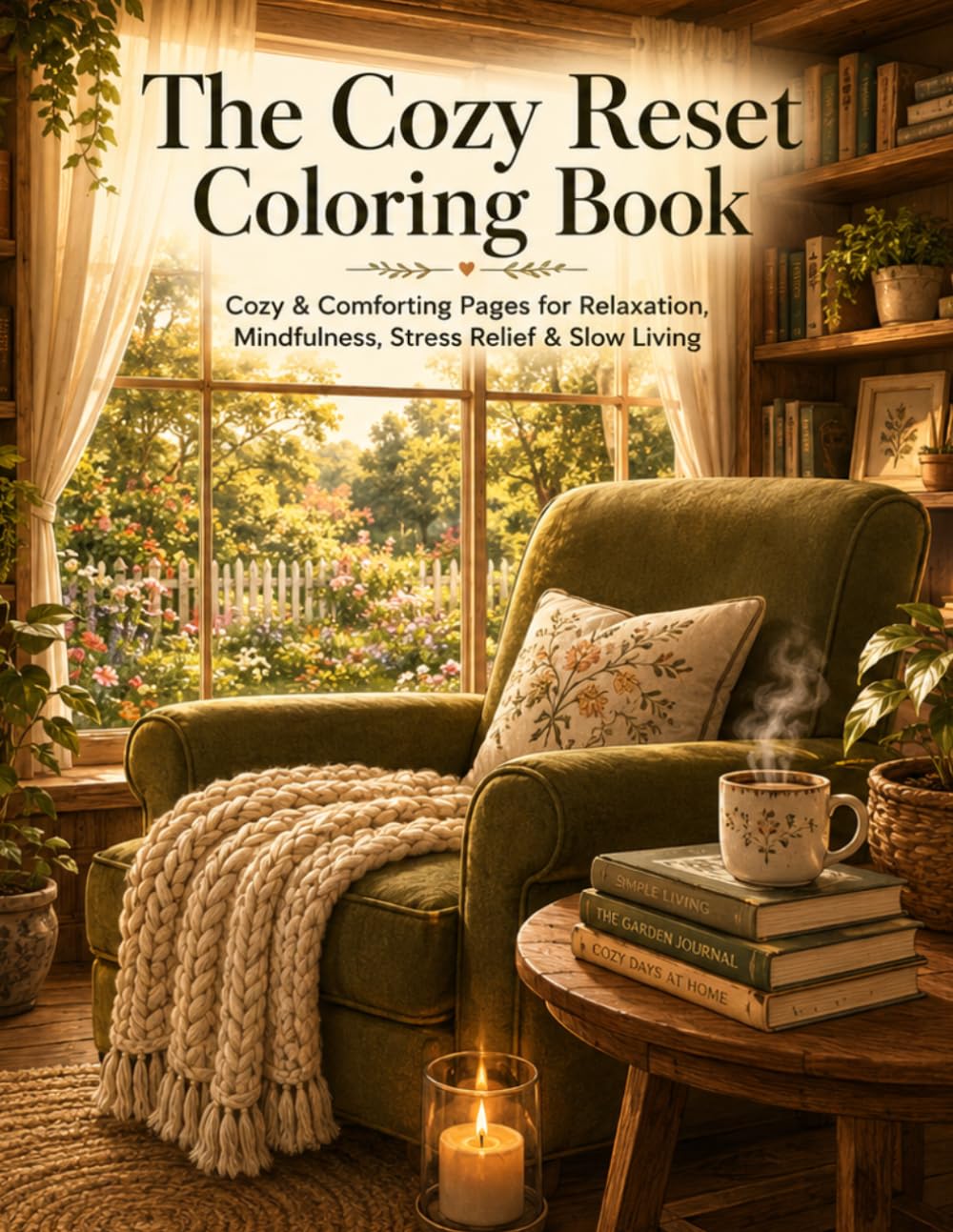 The Cozy Reset Coloring Book: Cozy & Comforting Pages for Relaxation, Mindfulness, Stress Relief & Slow Living