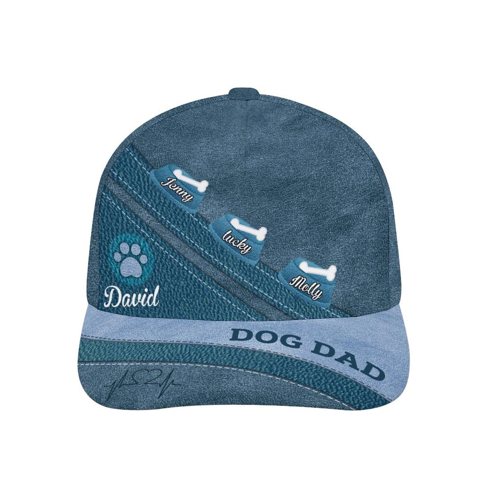 Noonative Men's Style 11 Personalized Classic Baseball Cap,Custom Dog Dad Hat With Dogs Name,Birthday For Dog Dad Dog Lover