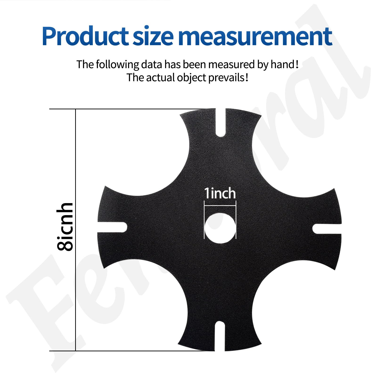 613223 Star Edger Blade (8 x 1 agujero central) universal para Ryobi 613223 Craftsman 85719 79240 Echo 720-237-001 St-ihl 4133-713-4101 Maruyama 216062, etc., endurecido de alta resistencia Corte