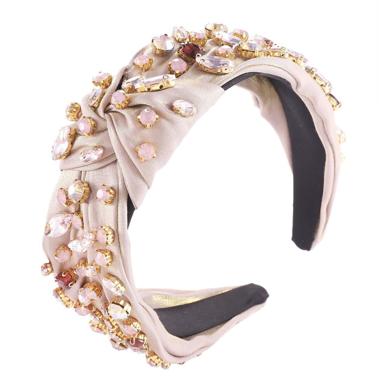 Amazon.com : HSWE Crystal Velvet Headband Cross Knotted 