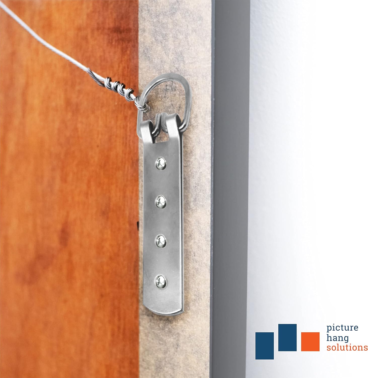 PHS Extra Large Heavy Duty D-Ring Picture Hangers - 2 Pack with Screws - D Hooks for Picture Hanging - 200 lb Capacity - 6.5" Steel Strap Hangers for Frames & Mirrors