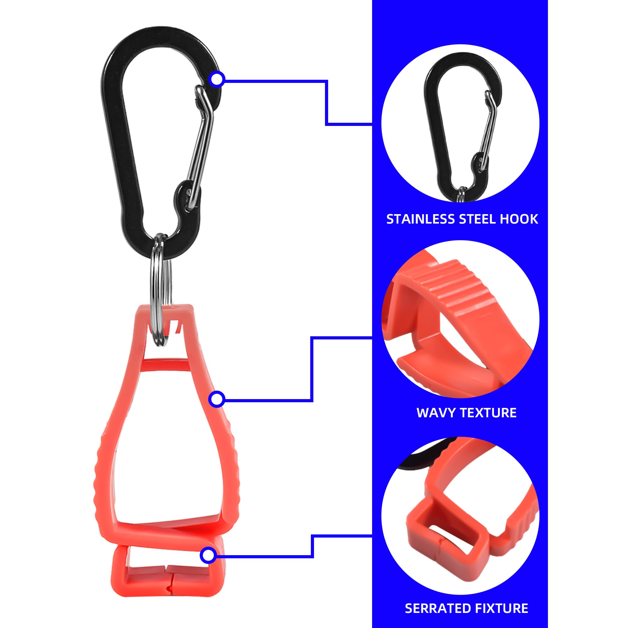 30 Stück Arbeitshandschuhe Clip für Arbeitshandschuhe Clip für Arbeitshandschuhe Clip Arbeitssicherheitsclip Handschuhclip für Arbeiter