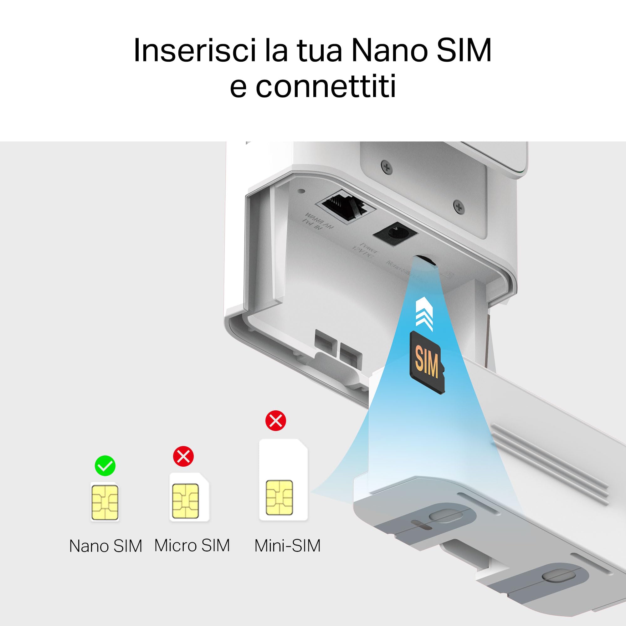 MERCUSYS MB118-4G Router WiFi con Sim da Esterno, 4G CAT4 LTE N300Mbps, 2 Antenne LTE Rimovibili, Porta LAN, Alimentazione PoE/DC, Montaggio su Palo, Parete e Finestra, SMS, APP, Plug&Play, IP65