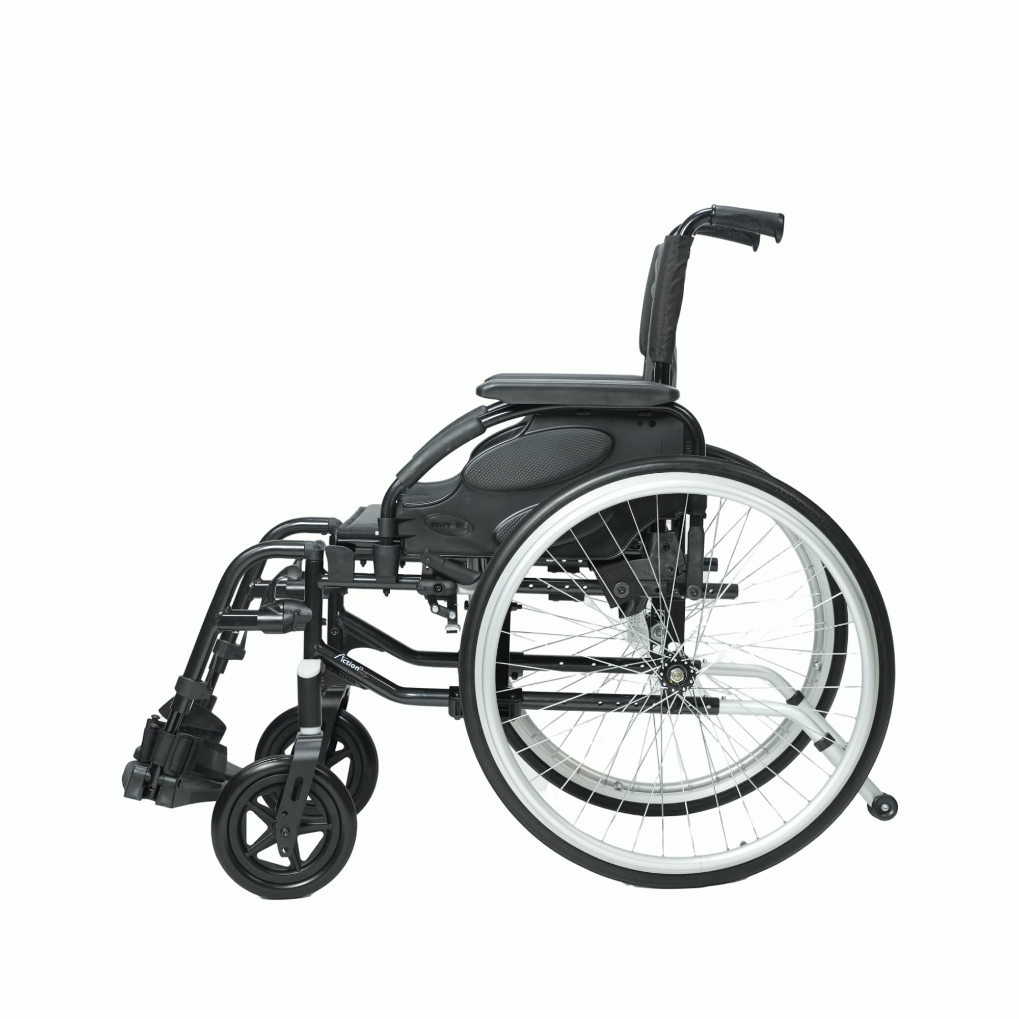 Action 2 NG STD Solid Premium Self-Propelled/Attendant Wheelchair for Elderly & Patients | Aerospace-Grade Aluminium | 8" PU front castor wheels & 24" Rear | Weight Capacity 125 kg | Lightweight Foldable Design | Seat Size -20 inch-image-16