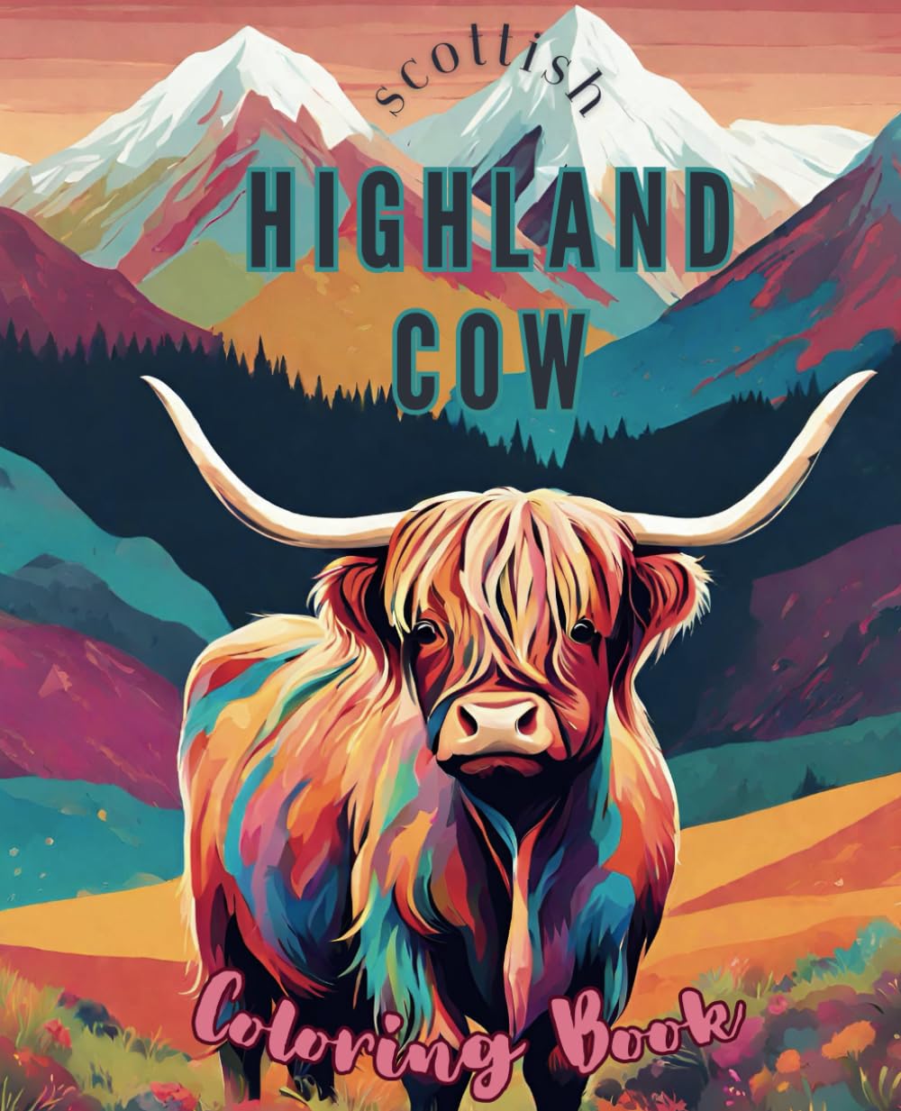 Scottish Highland Cow Coloring Book: A meditative coloring book for lovers of Scotland, the UK and the highland cow