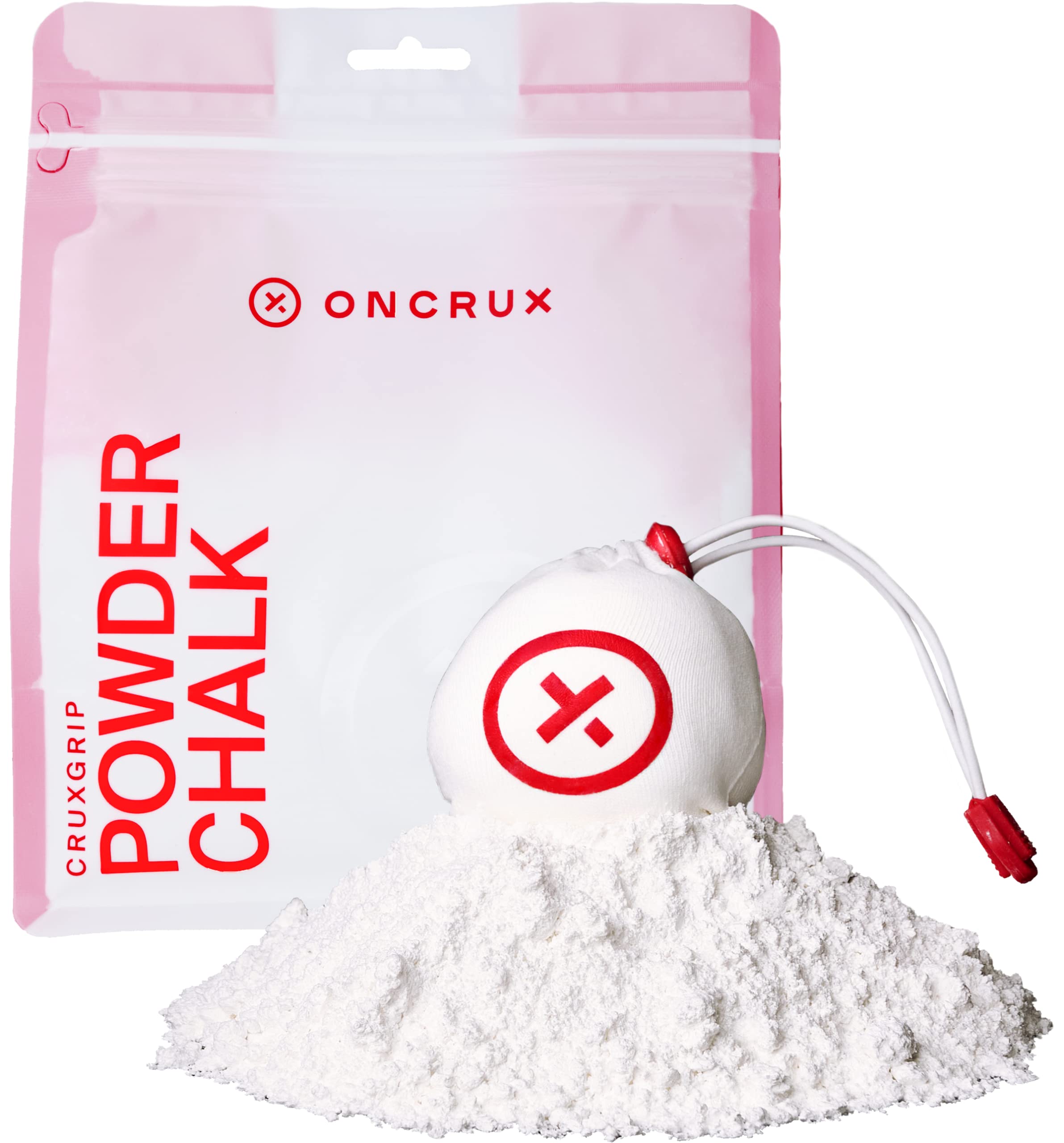 Oncrux Chalk Sock 2 oz - Premium Refillable Chalk Ball - Made in USA - Performance Grade Grip Enhancer for Weightlifting, Rock Climbing, Gymnastics,