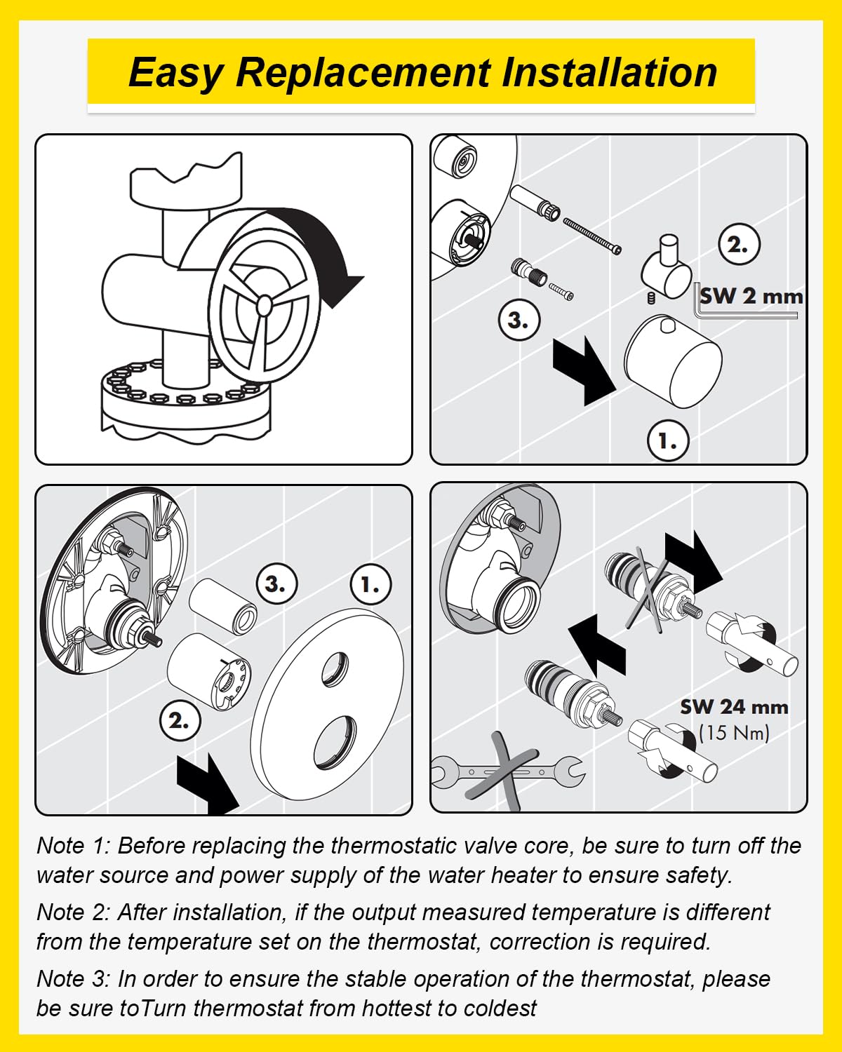 Cartuccia Termostato Hansgrohe 94282000 - Ricambio Originale 3/4" Per Doccia
