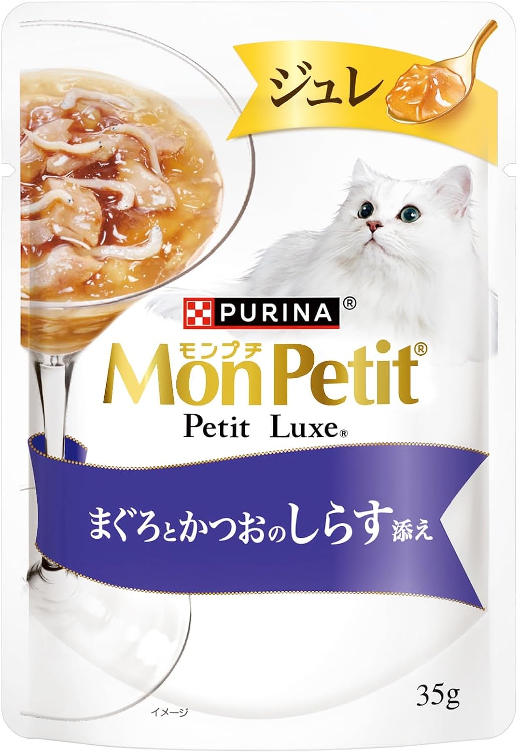 モンプチ プチリュクス ジュレ まぐろとかつおのしらす添え