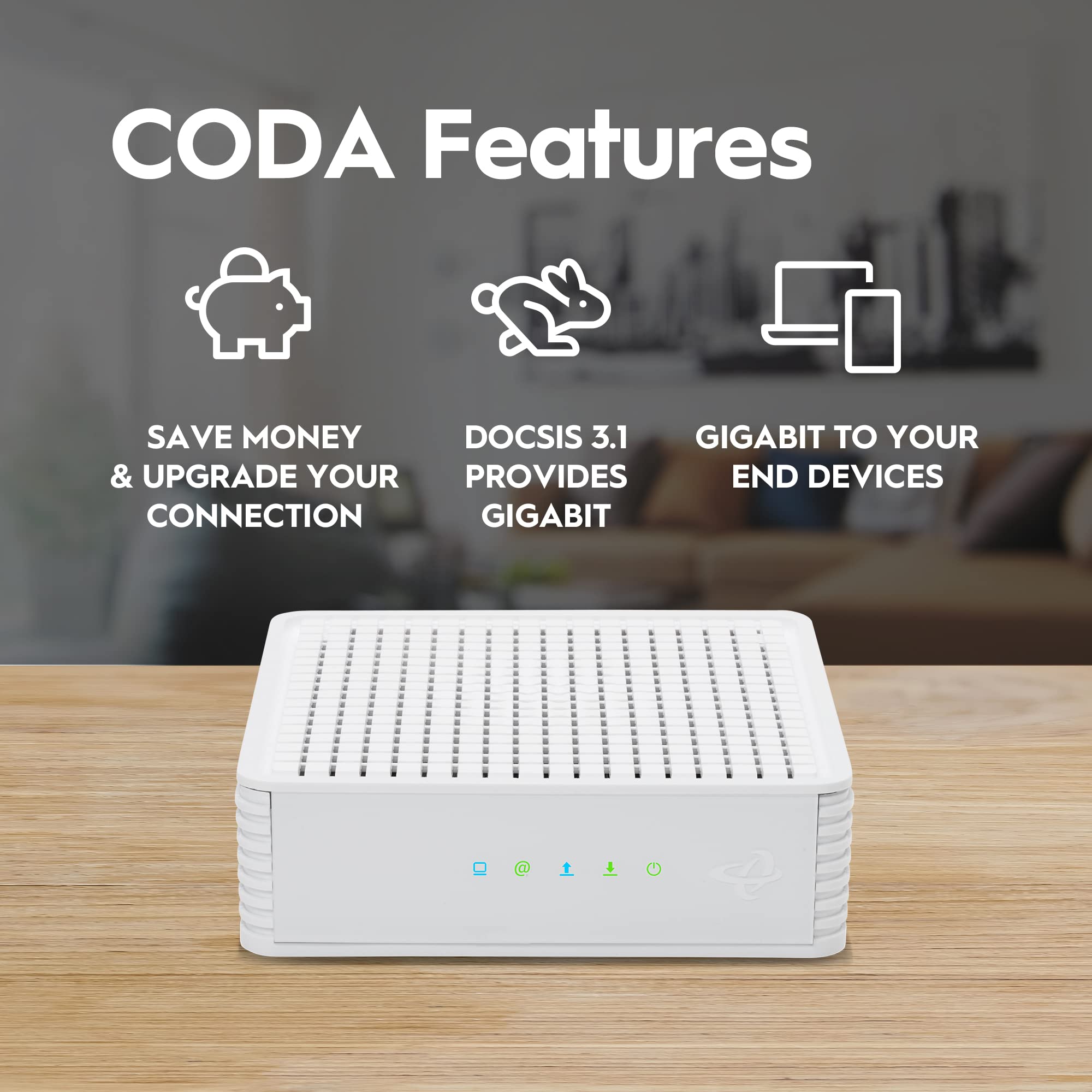 Buy Hitron CODA DOCSIS 3.1 Modem Pairs with Any WiFi Router or Mesh