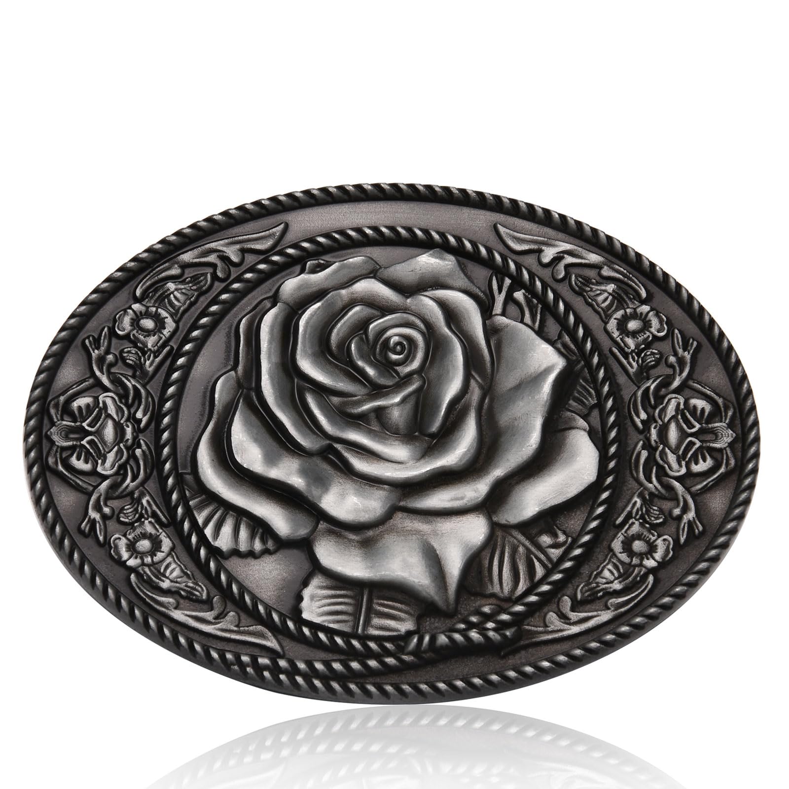 Lytoptoplytoptop Antique Rose Belt Buckles For Western Texas  display picture 1