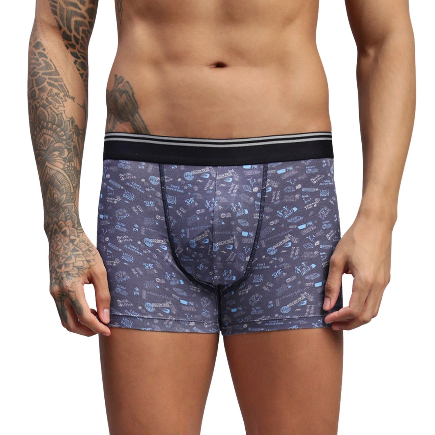 hayu Graphic Navy Men Modal Printed Trunks-picture-24