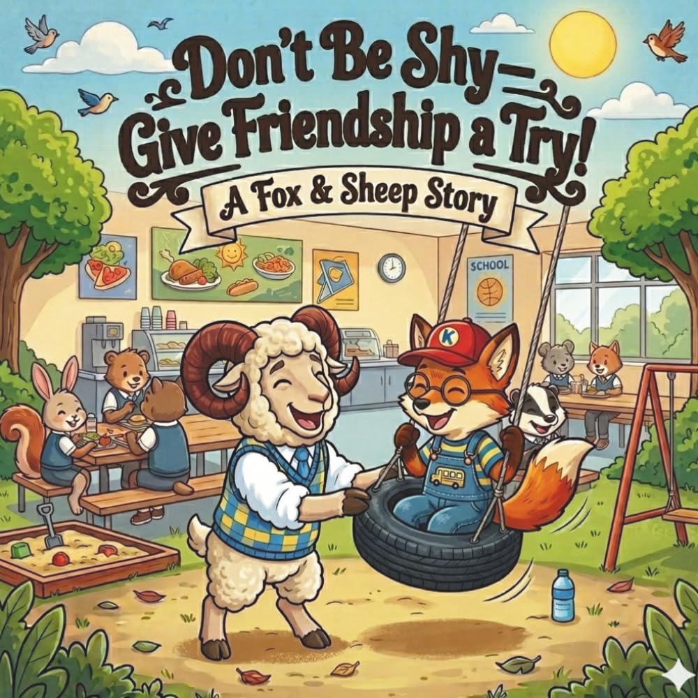 Don't Be Shy Give Friendship A try A fox & Sheep Story: A Cute Animal Story Teaching Kids to Be Brave and Try New Friendships