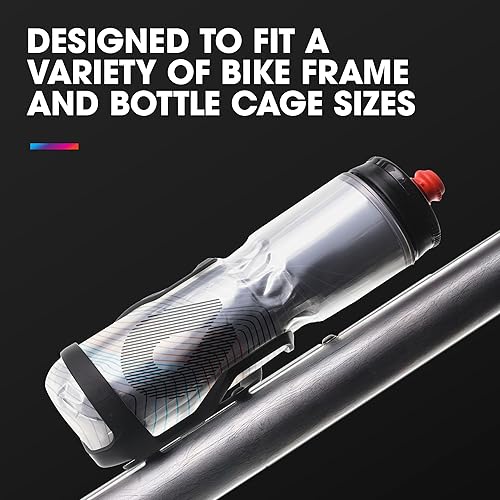 Miniatura 6 de HydraPak Polar Surge - Botella de agua aislada para bicicleta, paquete de 2 (20 o 24 onzas), alto flujo, se adapta a la mayoría de jaulas de