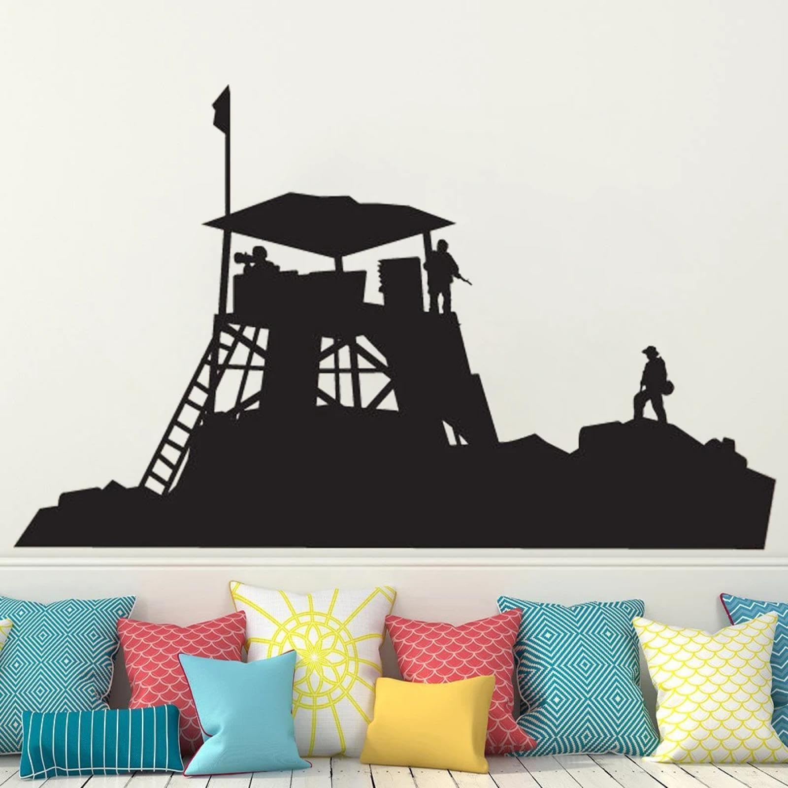 YOUOUSI Soldier Silhouettes, Army and Marine Corps Combat Military wall Decals, Suitable for Children's Rooms, playrooms, Living Rooms, and bedrooms.