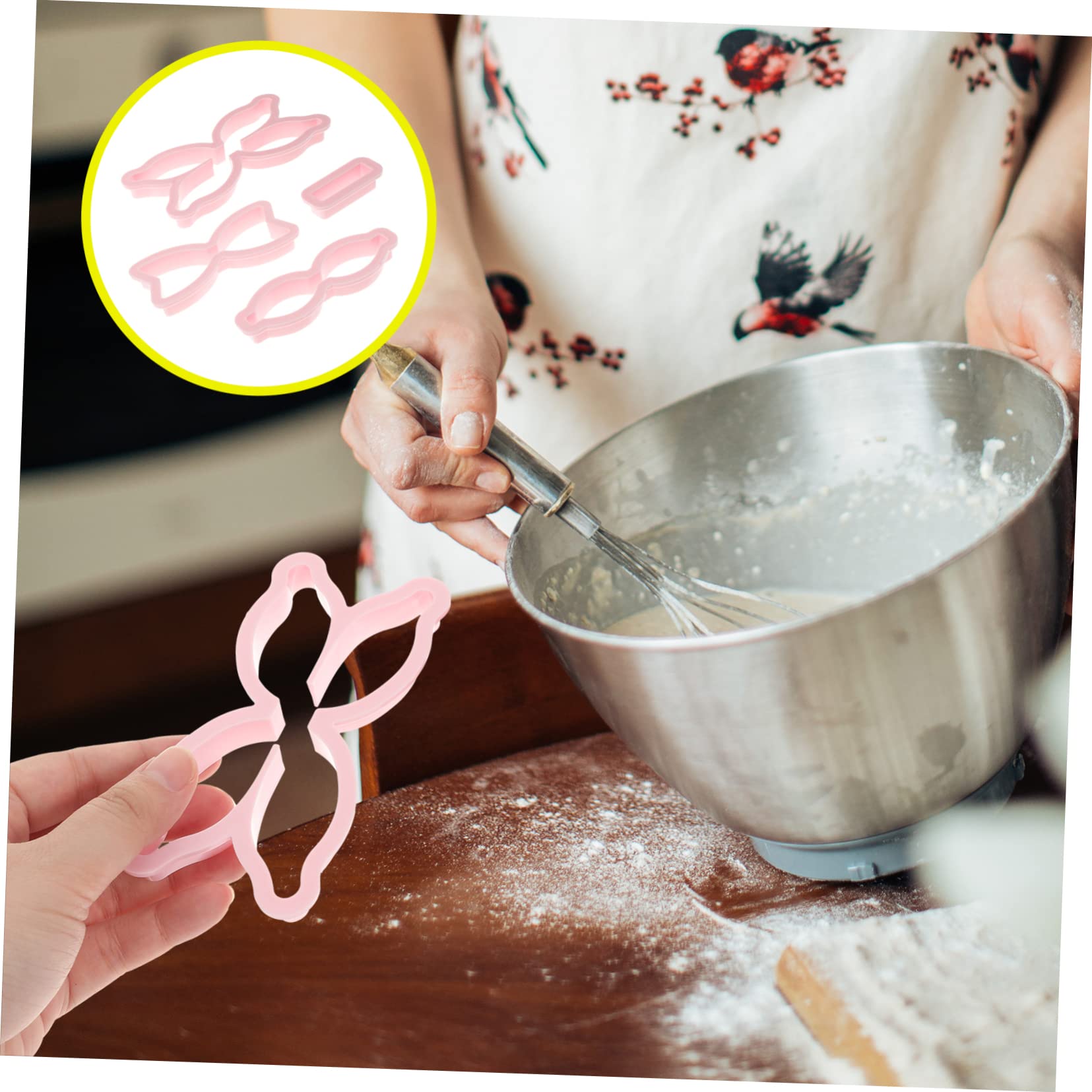 Abaodam 5juegos Moldes para Galletas y Pasteles Forma De Lazo Herramienta De Repostería para Decorar Fondant y Galletas para Fiestas y Celebraciones