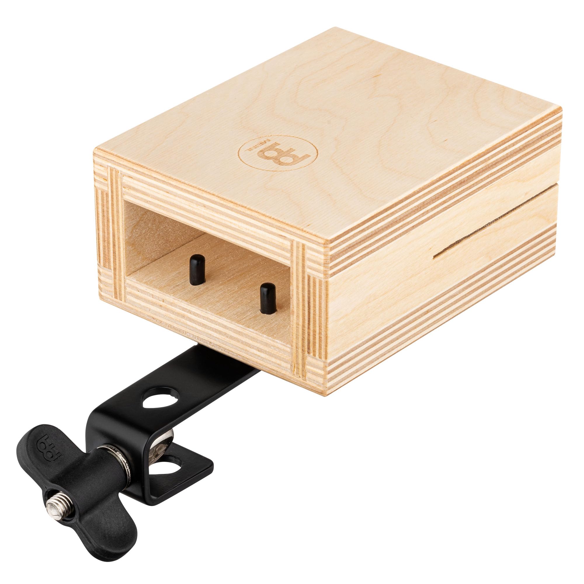 Meinl Percussion Wood Temple Block - Kleines Schlagzeugzubehör - Mit Halterung - Stimmung C6 - Baltische Birke, Natur (TMWB-S)